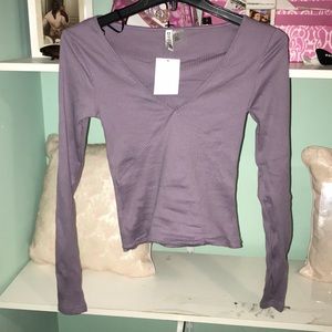 long sleeve ballerina style top